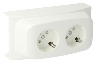 Enzo K40 contactdoos 2v ra wit