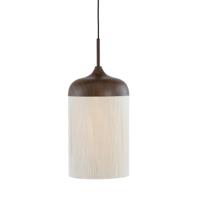 Light & Living Hanglamp 'Dania' Houtlook en touw, 28cm, kleur Donkerbruin - thumbnail