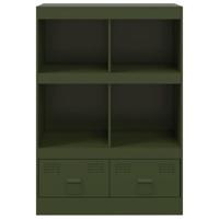 Dressoir 67x39x95 cm staal olijfgroen - thumbnail