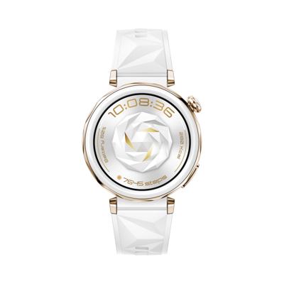 HUAWEI WATCH GT 5 Pro 42 mm Smartwatch, scherp ontwerp, professioneel sporthorloge, gezondheidstracking, ECG-monitor, batterijduur tot 7 dagen, GPS, Bluetooth-oproep, iOS en Android, wit 【Exclusief