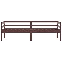 Bedframe massief grenenhout donkerbruin 90x200 cm - thumbnail
