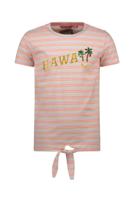 Tygo & Vito Meisjes t-shirt gestreept hawaii - Sugar Plum - thumbnail