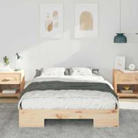 Bedframe met opslag Bruin 140 x 190 cm Massief grenenhout - thumbnail