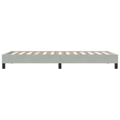 Boxspring zonder matras fluweel lichtgrijs 100x210 cm