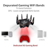 ASUS ROG Rapture GT-AX11000 Tri-Band WiFi 6 Extendable Gaming Router, 10G/2.5G Ports, RangeBoost Plus, Triple-level Game Acceleration, levenslange gratis netwerkbeveiliging, 4G / 5G Router vervanger - thumbnail
