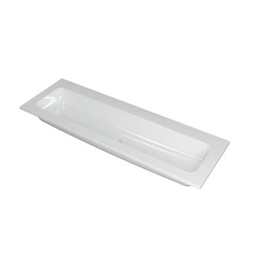 INK Faktor Wastafel Polystone Centraal Zonder Kraangat - 1400x450x15 mm - Glans Wit