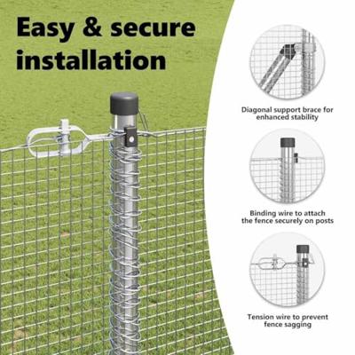 VidaXL Afrasteringspaal zilver 10 x 1,5 m (12 x 12 mm gaas) staal VidaXL Afrasteringspaal zilver 10 x 1,5 m (12 x 12 mm gaas) staal