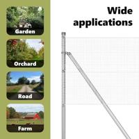 VidaXL Afrasteringspaal zilver 25 x 0,5 m (12 x 12 mm gaas) staal - thumbnail