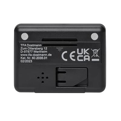 TFA Dostmann 60.2035.01 Kwarts Tafelklok Zwart