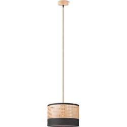 Light depot - hanglamp ratan weave - linnen / zwart - Outlet