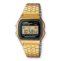 Casio A159WGEA-1EF Horloge Kwarts (l x b x h) 36.8 x 32.2 x 8.2 mm Goud Materiaal (behuizing): Hars Materiaal (armband): RVS - thumbnail