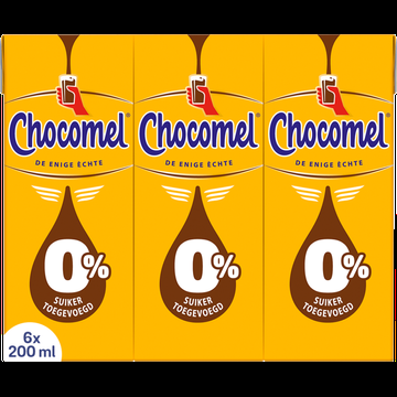 Chocomel 0% suiker toegevoegd 6x200ml bij Jumbo