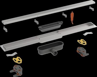 Easy Drain Compact Clean douchegoot omkeerbaar 70cm geborsteld RVS Easy Drain Compact Clean douchegoot omkeerbaar 70cm geborsteld RVS