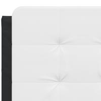 Bed met matras kunstleer zwart en wit 140x200 cm - thumbnail