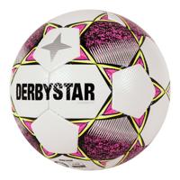 Derbystar Classic Energy TT II Voetbal 4 x 3 Vlakken Maat 5 Wit Roze Geel - thumbnail
