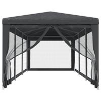 VidaXL Partytent met 8 mesh zijwanden 3x9 m hdpe antracietkleurig - thumbnail