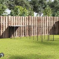 Hondenkennel 8,47 m² staal zwart - thumbnail