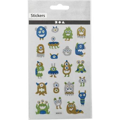 Creativ Company Glitter stickers, buitenaardse wezens, vel 10x16 cm, 1 vel