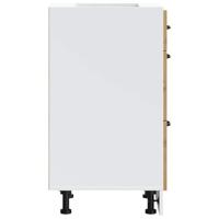 Keuken onderkast Kalmar bewerkt hout artisanaal eikenkleur - thumbnail