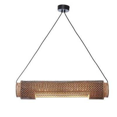 GOOD&MOJO Hanglamp 'Bhutan' Bamboe, 85cm, kleur Zwart/Naturel