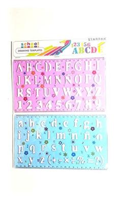 Plastic Tekensjabloon Cijfers & Letters