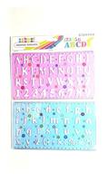 Plastic Tekensjabloon Cijfers & Letters - thumbnail