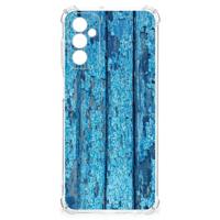 Samsung Galaxy M13 4G | M23 Stevig Telefoonhoesje Wood Blue - thumbnail