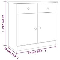 Dressoir ALTA 77x35x73 cm massief grenenhout wit - thumbnail