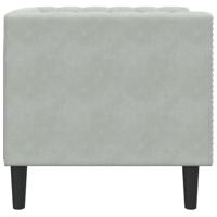 Fauteuil Chesterfield-stijl fluweel lichtgrijs - thumbnail