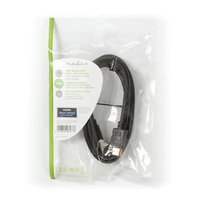 High Speed HDMI-kabel met Ethernet | HDMI-connector - HDMI-mini-connector | 1,5 m | Zwart