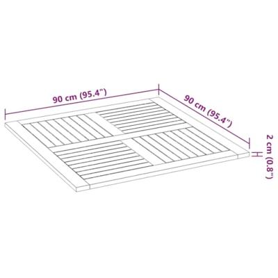 Tafelblad vierkant 90x90x2,2 cm massief acaciahout