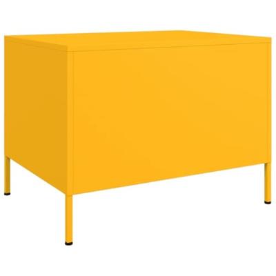 Salontafel 68x50x50,5 cm staal mosterdgeel