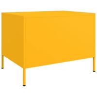 Salontafel 68x50x50,5 cm staal mosterdgeel - thumbnail