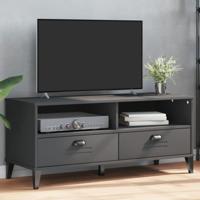 Tv-meubel VIKEN bewerkt hout antracietgrijs - thumbnail