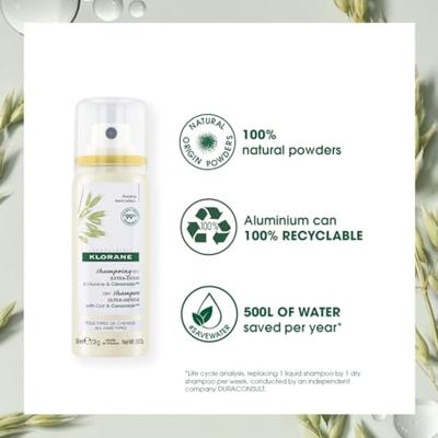 Klorane Capillaire Droogshampoo Havermelk en Ceramide 50ml - thumbnail