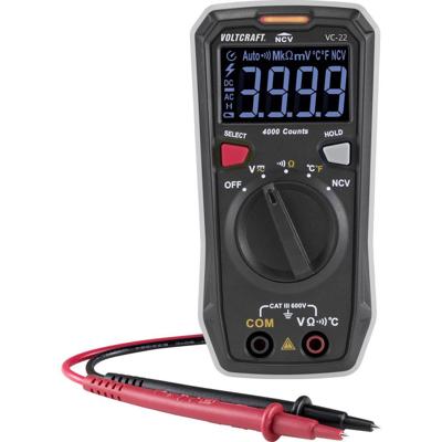 VOLTCRAFT VC-22 Multimeter Digitaal CAT III 600 V Weergave (counts): 4000