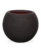 Capi Nature Rib NL bol 38x33cm bloempot zwart Capi Nature Rib NL bol 38x33cm bloempot zwart