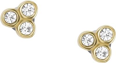 Fossil JF04110710 Oorknoppen Sutton zilver-zirconia goudkleurig-wit