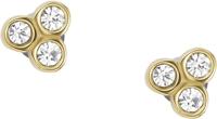 Fossil JF04110710 Oorknoppen Sutton zilver-zirconia goudkleurig-wit - thumbnail