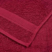 VidaXL Badhanddoeken 10 st 100x150cm 360 g/m² 100% katoen bordeauxrood - thumbnail