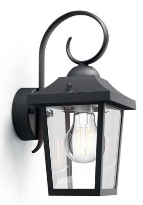 Philips LED Buzzard Wandleuchte 1x60W 230V 8718696156797 Wandlamp Gloeilamp E27 Zwart