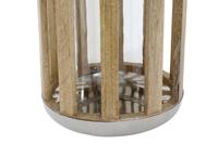Lykta DKD Home Decor Zilverkleurig Metaal Hout 22 x 22 x 32 cm - thumbnail