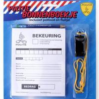 Politie bonnenboekje + fluit en potlood - thumbnail