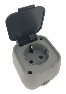WCD Stopcontact Waterdicht 1 V Met Klep Vierkant