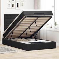 Ottoman bed met matrassen en LED's 120x200cm fluweel zwart - thumbnail