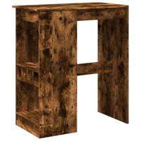 Bartafel met rekken 90x47,5x103,5 cm bewerkt hout gerookt eiken - thumbnail