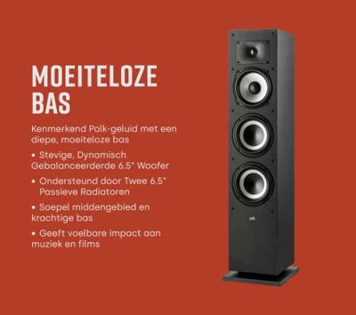 Polk: Monitor XT60 Vloerstaande Speaker - zwart