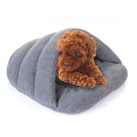 Slipper vorm Polar Fleece warm Thicken huisdier honden katten huis grootte: L 58 × 68 × 32cm (grijs) - thumbnail