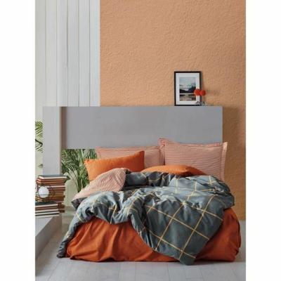 Beddengoedset - 1 dekbedovertrek 220 x 240 cm + 2 kussenslopen 60 x 60 cm - 100% katoen - Kaneel