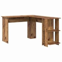Hoekbureau met plank Oud Hout 140 x 113,5 x 75 cm Bewerkt hout - thumbnail